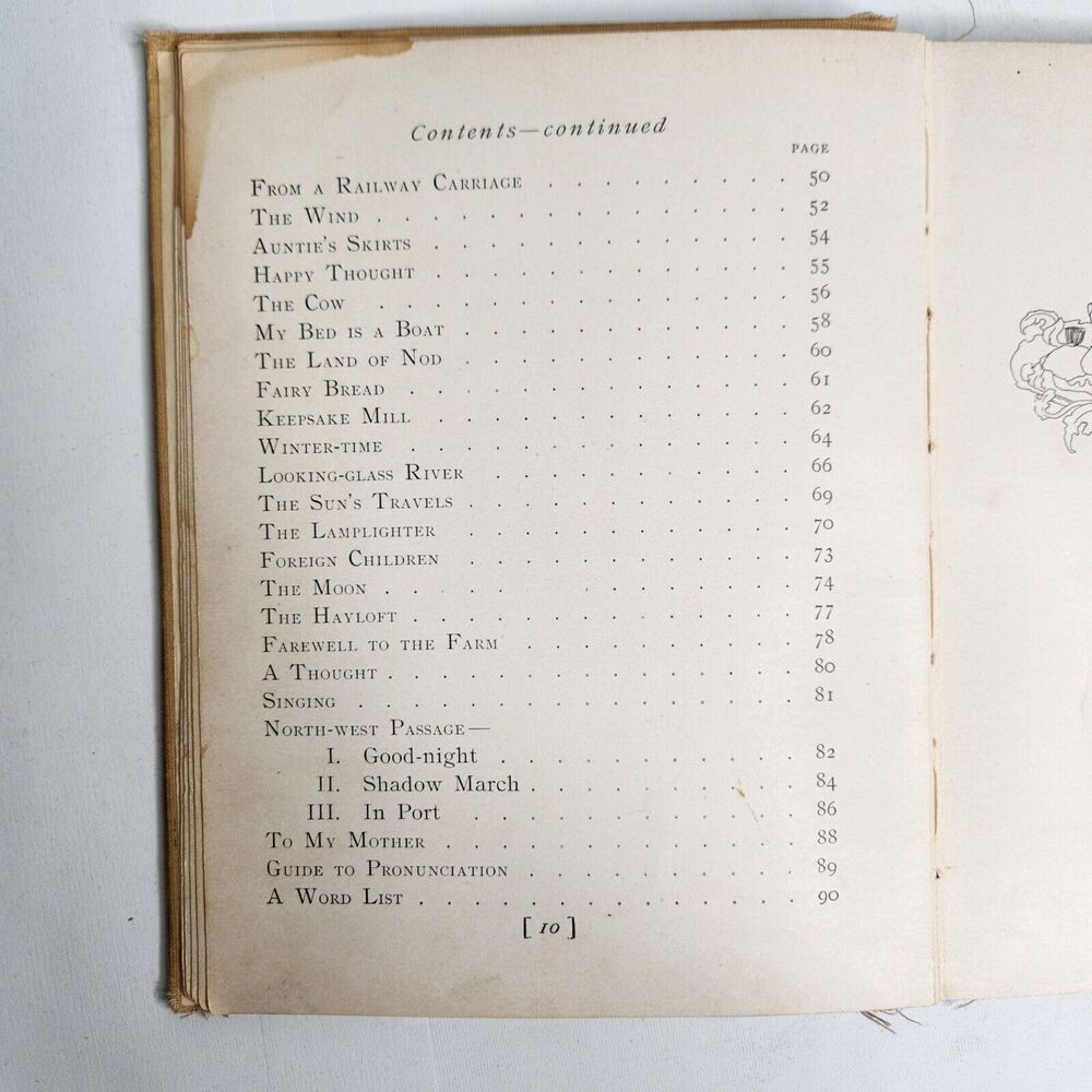 Antique 1902 A Child's Garden of Verses Robert Louis Stevenson Illustrated Book - Picture 11 of 16